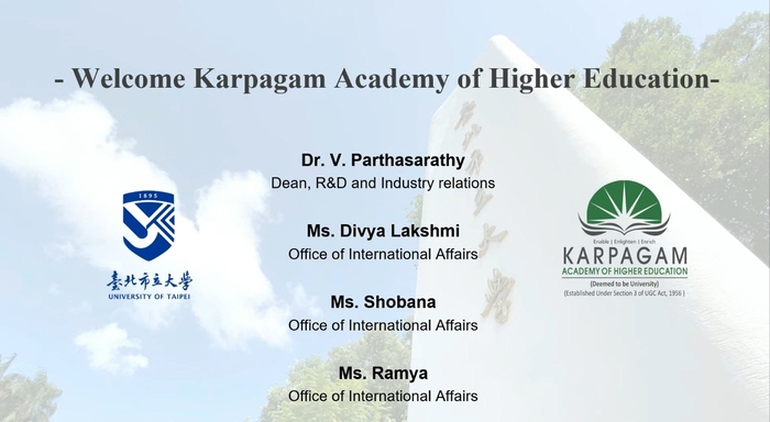 【國際交流】北市大 X 印度卡帕加姆管理學院圖片